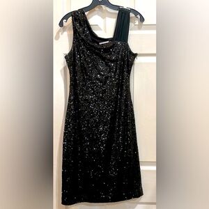 Calvin Klein black sequence dress size 8